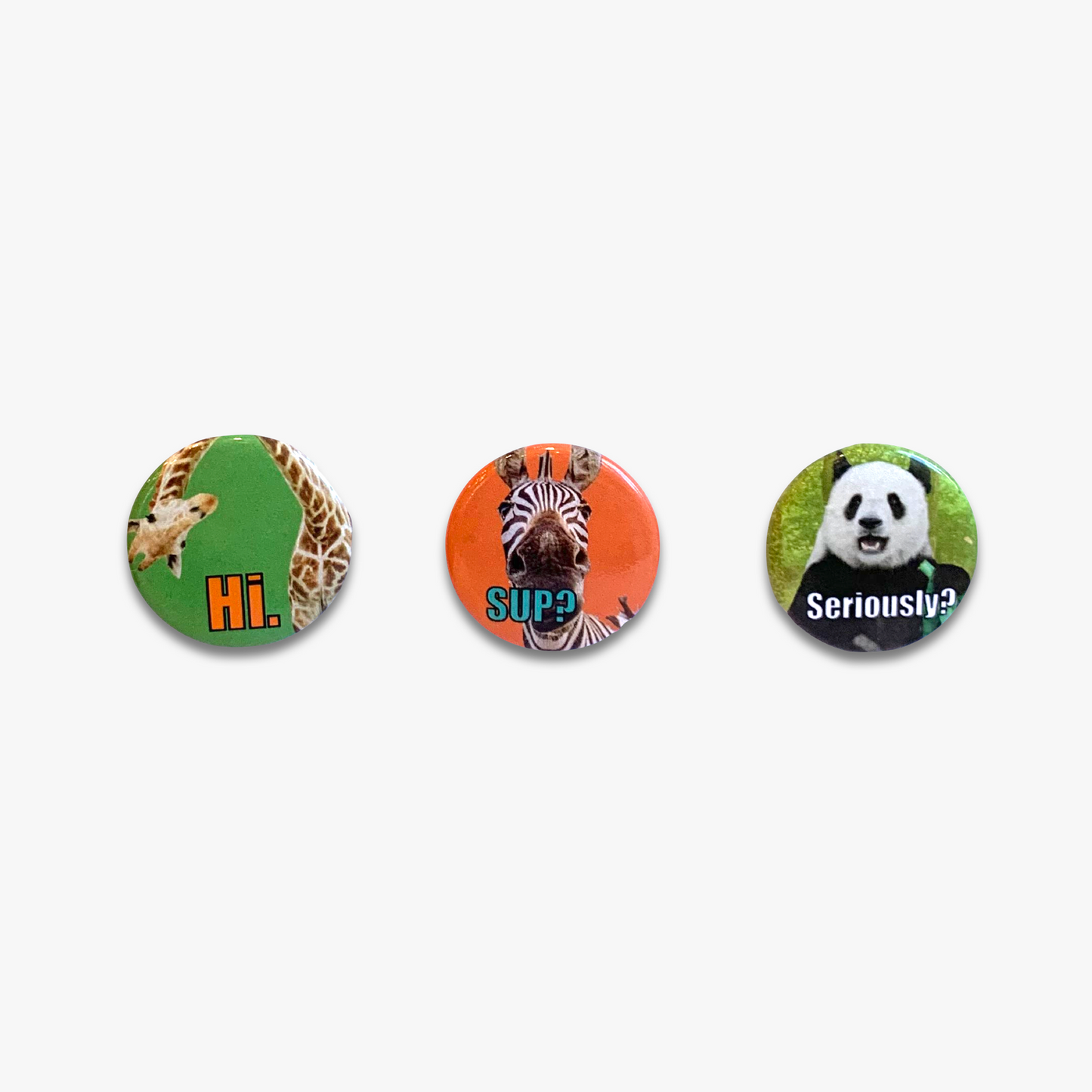 THREE Animal Buttons