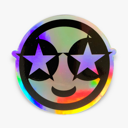 Holographic Smiley Sticker (3")