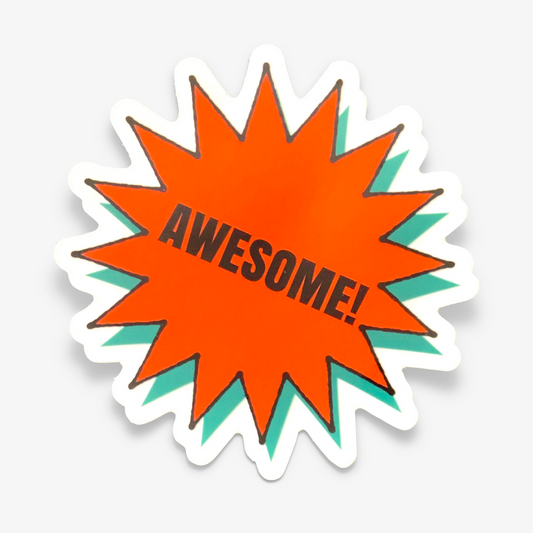 Awesome! Clear Sticker (3")